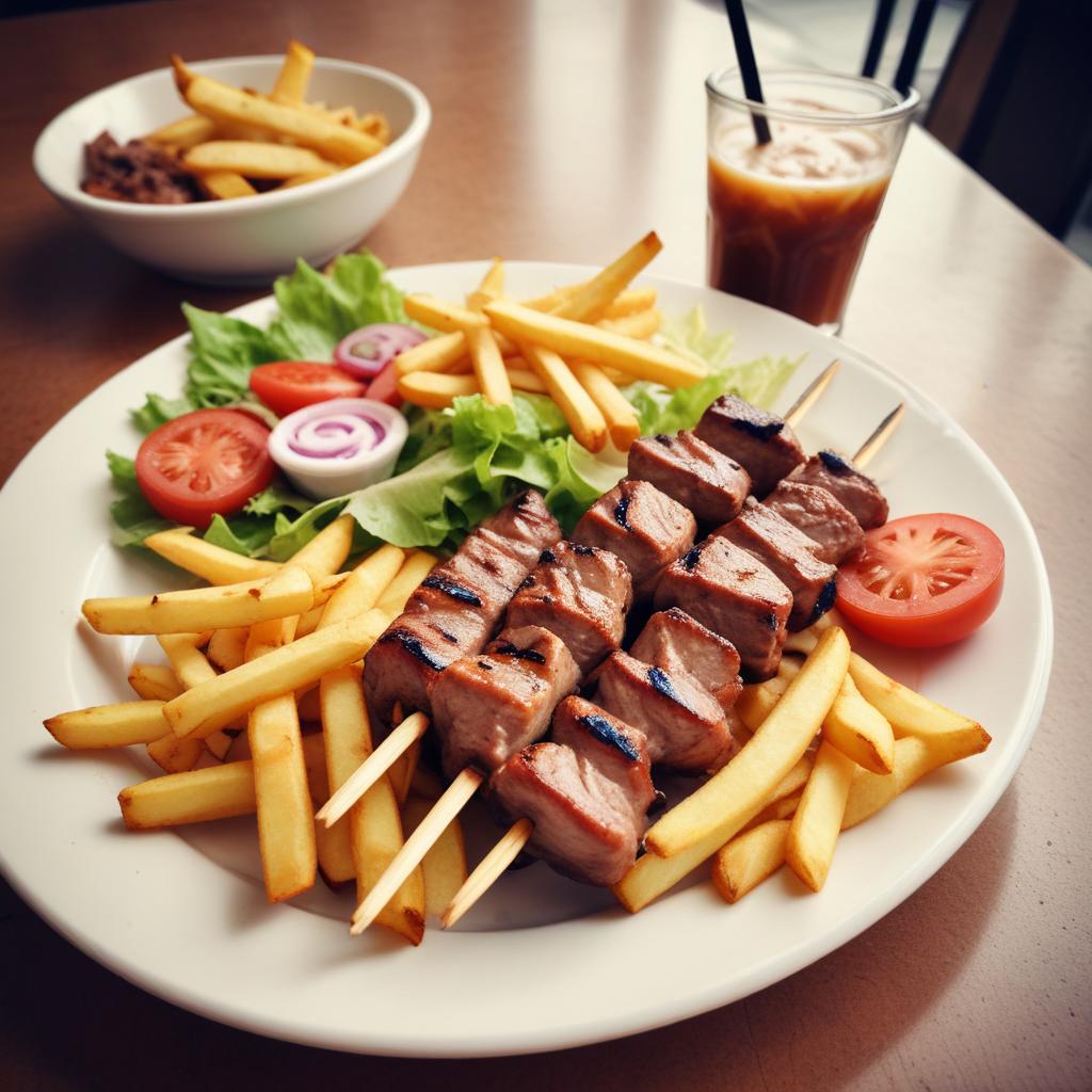 Assiette 2 brochettes de porc